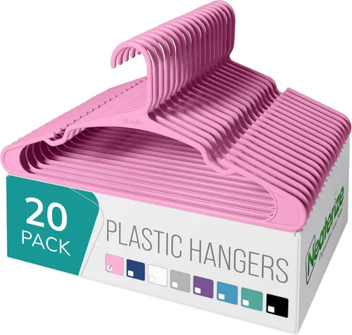 Miniatura 17 de NEATERIZE Ganchos para Colgar Ropa 50 Pack Azul - Ganchos de Plástico - Percheros de Ropa