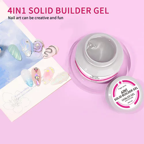 Miniatura 7 de Gel constructor sólido para uñas, 8.47 oz, 4 onzas, kit de uñas de gel constructor, no pegajoso para extensión de uñas, solución de engrosamiento