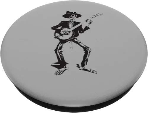 Miniatura 2 de Banjo bailando esqueleto Bluegrass Festival de música PopSockets intercambiables PopGrip