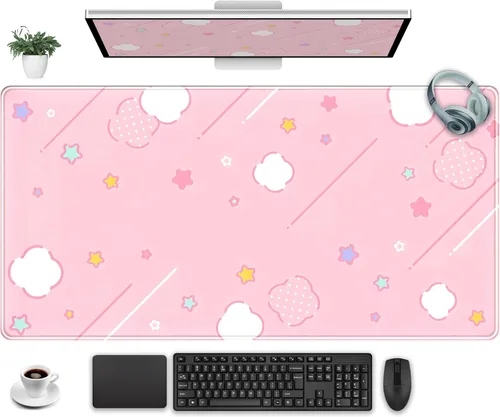 Miniatura 10 de Alfombrilla de escritorio de plantas verdes para juegos, alfombrilla de escritorio extra grande, alfombrilla de mouse de escritorio XXL, alfombrilla