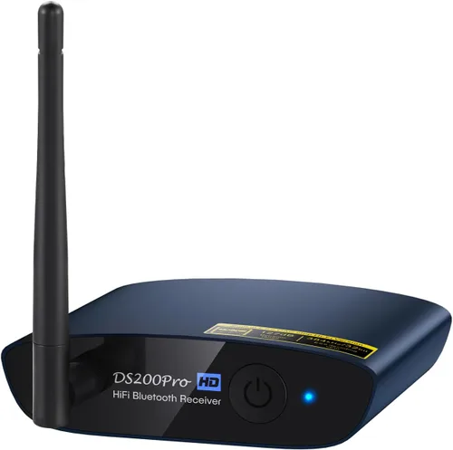 1Mii DS200Pro Receptor HiFi Bluetooth 5.3 con LDAC y DAC de audiófilo, adaptador de audio inalámbrico aptX HD de baja latencia, largo alcance, Azul