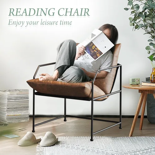 Miniatura 7 de Silla decorativa para sala de estar, sillas cómodas de lectura para dormitorio, silla tapizada de salón, silla de estilo moderno de mediados