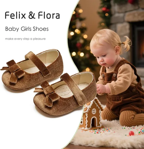 Miniatura 58 de Felix & Flora Zapatos de bebé de suela suave - Zapatos de bebé para caminar, mocasines, suela de goma, zapatos de cuna