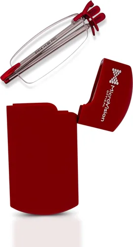 Miniatura 4 de Gafas de lectura plegables sin montura ejecutivas con estuche compacto para mujeres y hombres, delgadas, ligeras y portátiles