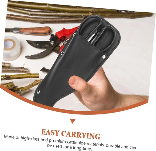 Miniatura 9 de Happyyami Pinza de podadora de cuero para tijera, abrazaderas de inglete para recortar alicates, soporte para herramientas de caza, protector