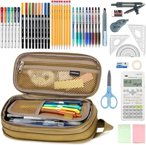 Miniatura 5 de ATRIPACK Estuche para lápices de gran capacidad, gran almacenamiento, táctica, pequeña bolsa de herramientas, estuche para rotuladores, bolsa