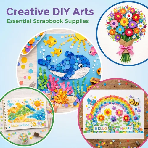 Miniatura 4 de LOVEINUSA 3 perforadoras de agujeros circulares, diferentes tamaños (1+ 5/8 + 3/8 pulgadas) de cortadora de papel para scrapbooking, diseños