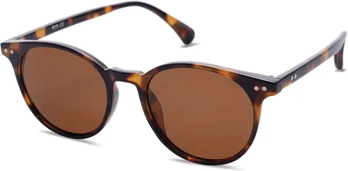 SOJOS Small Round Classic Polarized Sunglasses for Women Men Vintage Style UV400 Lens MAY SJ2113