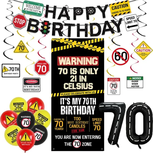 Miniatura 10 de Roetyce Decoraciones de cumpleaños número 10 para niños y niñas, pancarta negra de un dígito con la frase "I'm 10", globos colgantes en espirales