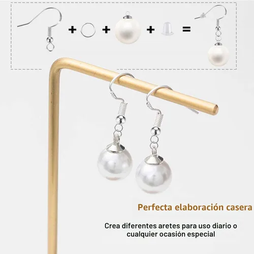 Miniatura 2 de Ganchos chapados en plata de ley 925, 150 piezas/75 pares, ganchos de pez, 500 piezas hipoalergénicas para hacer aretes con anillos de salto