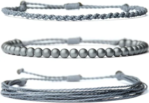Miniatura 23 de Pulsera curativa hecha a mano con cuentas de piedra natural, regalo para hombres, pulsera de cuerda ajustable