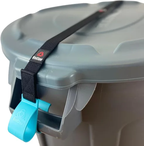 Miniatura 5 de SideArm - Cerradura para cubos redondos con asas (cubo no incluido), correa sin taladro que asegura la tapa contra animales y viento, se adapta a