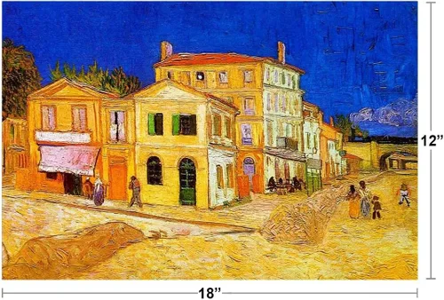 Miniatura 3 de Vincent Van Gogh - Arte de pared de Van Gogh The Yellow House Van Gogh, estilo de pintura de retrato impresionista, arte fino, decoración del hogar