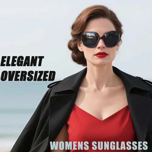 Miniatura 9 de Joopin Lentes de sol de gran tamaño para mujer, polarizados, grandes, para conducción, protección UV, grandes sombras