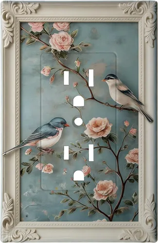 Miniatura 45 de Cubiertas Decorativas de Arte para Interruptores de Luz, Hojas de Otoño, Placa de Pared de Palanca Individual, Cubierta Decorativa de Interruptor