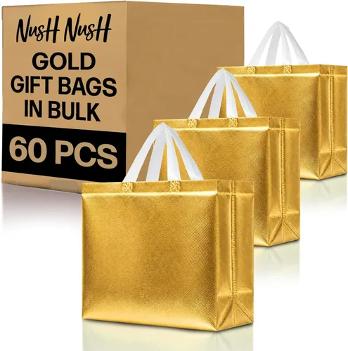 Miniatura 52 de Nush Nush Bolsas de regalo de color azul aguamarina de gran tamaño – Juego de 30 bolsas de regalo azul claro brillante con asas a granel – Bolsa