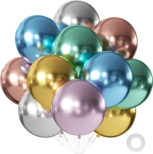 Miniatura 76 de KALOR Globos color morado ceniza de 18 pulgadas, 10 globos de látex mate, globos redondos grandes para bodas, baby shower, fiestas de cumpleaños