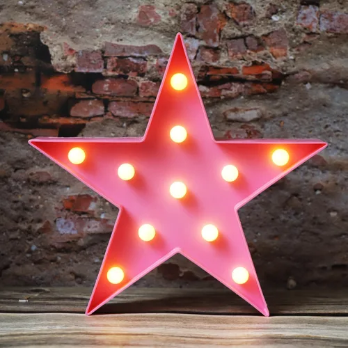 Miniatura 10 de Luz nocturna LED de marquesina, funciona con pilas, lámpara de mesa de escritorio en forma de estrella para niños, bebé, niño, regalo de niña, Azul