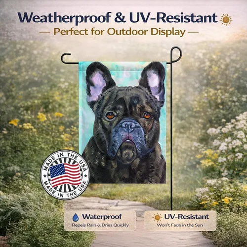 Miniatura 5 de Caroline's Treasures 7380GF - Bandera decorativa de bulldog francés con texto en inglés "Lookin at You" para jardín exterior, patio, parterres