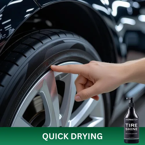 Miniatura 9 de The Pro Stuff® Tire Shine - Abrillantador de neumáticos satinado para acabado negro profundo Sin salpicaduras, secado rápido, sin disolventes