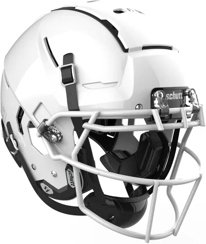 Miniatura 13 de Schutt F7 2.0 Casco de Fútbol Americano Universitario - Hombres, Niños (14+) - Blanco Brillante Moldeado, Negro - Mediano - Fútbol NCAA - Exterior