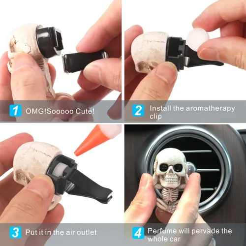 Miniatura 4 de Bonitos accesorios interiores de automóvil, clip de perfume ambientador, decoración de ventilación de aire acondicionado de auto, decoración