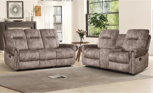 Miniatura 17 de EBELLO - Silla reclinable eléctrica con masaje y calor, sillón reclinable de tela suave para adultos, sofá reclinable individual acolchado, diseño