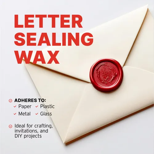Miniatura 2 de Cera de sellado de letras, cuentas de sello de cera se adhiere al papel, metal, plástico y vidrio para manualidades, invitaciones y proyectos