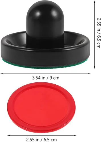 Miniatura 2 de Air Hockey Pusher and Pucks Set Push Handles with Pucks for Table Hockey Durable Accessories for Family Entertainment and Interactive Play