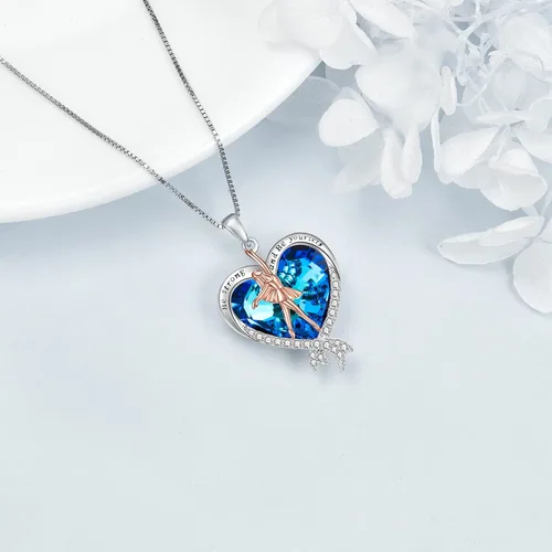 Miniatura 6 de POPKIMI Regalo de gimnasia para niñas, collar de gimnasia de plata de ley 925, collar de gimnasia, equipo de gimnasia de EE. UU., joyería de moda