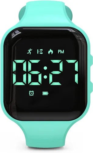 Miniatura 11 de Reloj de seguimiento de fitness LED sin Bluetooth, reloj podómetro digital, con recuento de pasos/distancia/calorías/cronómetro/reloj despertador