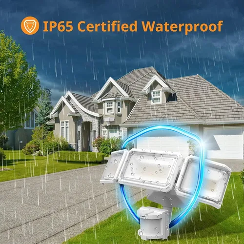 Miniatura 7 de LEPOWER Luz de inundación LED alimentada por batería para exterior, 1500 lm, luces de seguridad con sensor de movimiento, IP65 resistente al agua