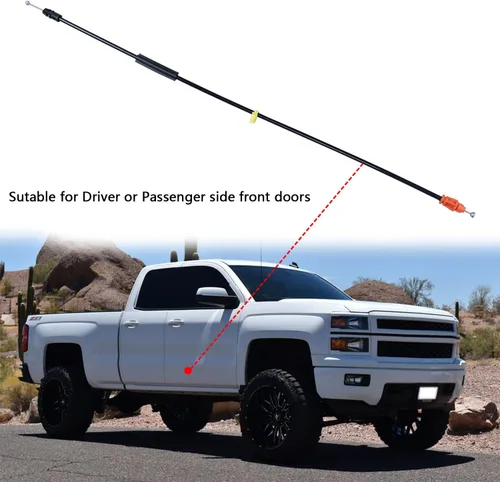 Miniatura 5 de Kit de pestillo de cable de puerta compatible con Chevy Silverado Tahoe Yukon Sierra Escalade 2007-2014, 25.8" para puertas delanteras del lado