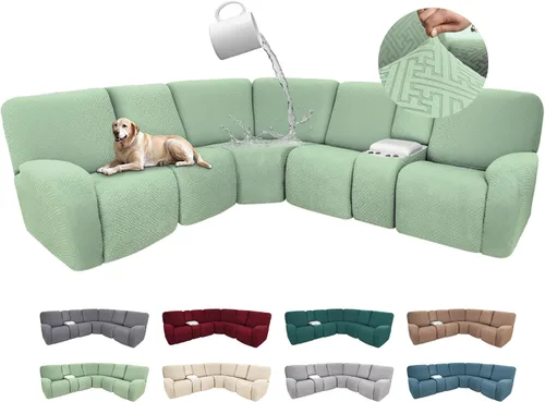 Miniatura 11 de Fundas de sofá reclinable seccional 100% impermeables para sofá reclinable en forma de L, funda de sofá modular de esquina en forma de L, fundas