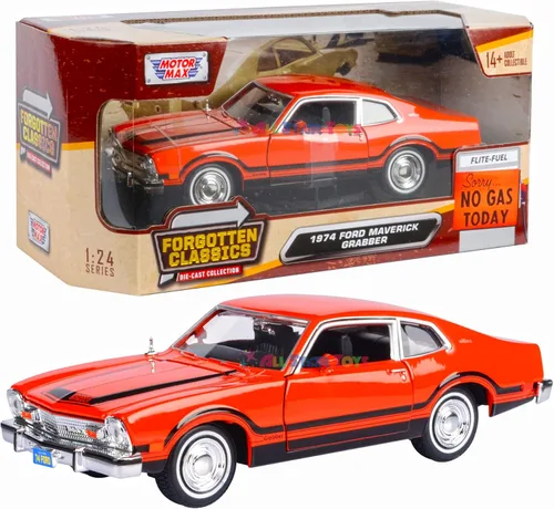 Miniatura 10 de 1974 Maverick GRABBER Green 1/24 MODELO COCHE DE MODELO DE MODELO por Motormax Forgotten Classics Series 73332 79043 Verde