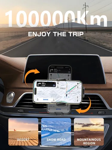 Miniatura 9 de Topmake Soporte de teléfono para automóvil, actualización 2025, soporte de teléfono celular 3 en 1 para automóvil, parabrisas de tablero, soporte
