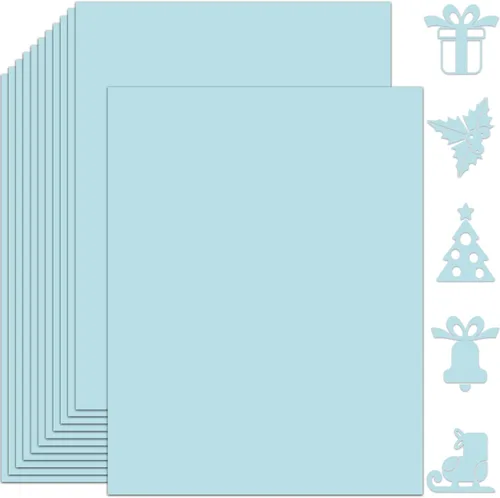 25 hojas de papel de cartulina azul claro 8.5'' x 11'', 250 g/m²/92 lb papel grueso para álbum de recortes, invitaciones, impresión y tarjetas de