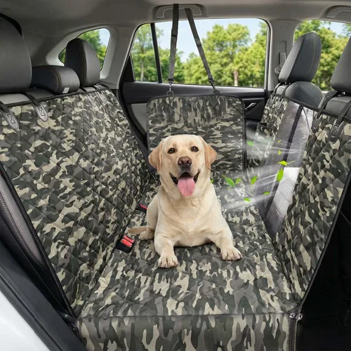 Miniatura 8 de Funda de asiento de coche para perros, funda de asiento para perros 600D resistente y duradera para asiento trasero, hamaca para perros 100%