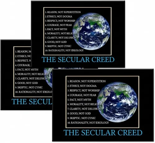 Miniatura 3 de Imán para refrigerador Secular Creed - [3" x 2"] (1)