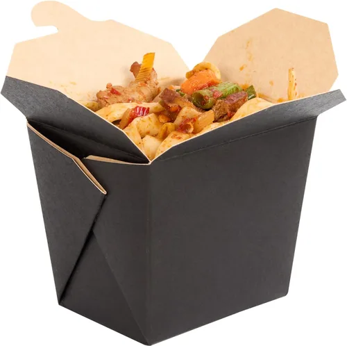 Miniatura 2 de Restaurantware Cajas chinas para llevar, paquete de 25 cajas de 8 onzas, resistentes a la grasa, contenedores de comida para llevar, desechables