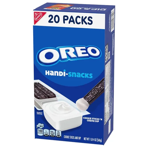 Miniatura 13 de Handi-Snacks OREO - Paquetes de bocadillos para salsa de galletas y creme, 20 paquetes de aperitivos