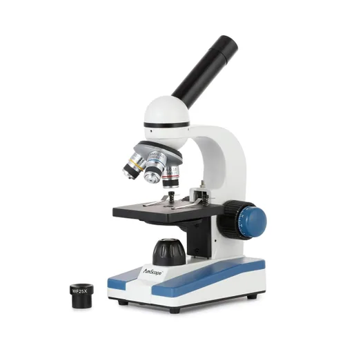 Miniatura 6 de AmScope - Juego de microscopio monocular compuesto para estudiantes 40X-1000X + Kit de preparación de diapositivas + Tarjetas de experimentos