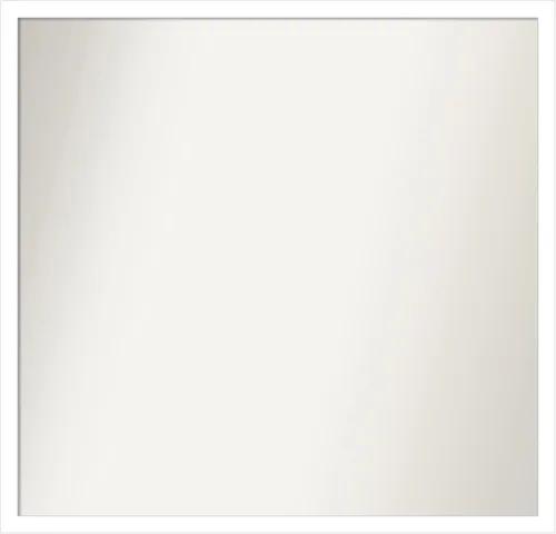 Miniatura 1103 de Amanti Art Espejo de baño blanco para sobre el fregadero, 32 x 45 pulgadas, espejo de tocador rectangular blanco esbelto, marco de madera moderno