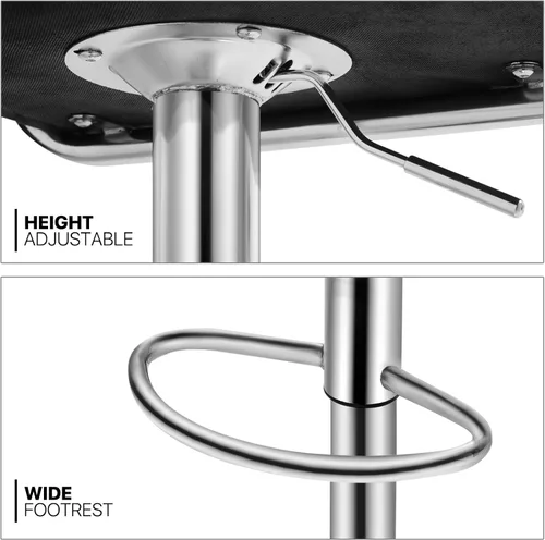 Miniatura 8 de MoNiBloom Taburete para encimera de cocina, Taburetes de bar giratorios ajustables en altura, Taburetes de barra de mostrador de cocina de cuero PU