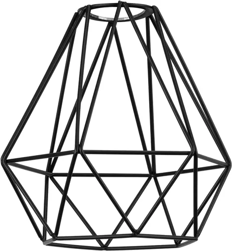 Pantalla de jaula de metal para lámpara colgante, kit de cable de luz vintage, soporte de lámpara colgante, accesorio de cable de iluminación para