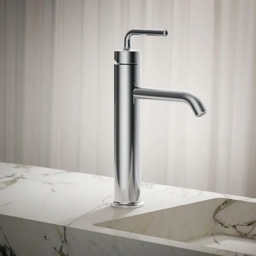 Miniatura 2 de Kohler K-14410-4-BGD Purist - Grifo para lavabo de baño con manijas de palanca baja y boquilla baja, 14404-4A-CP