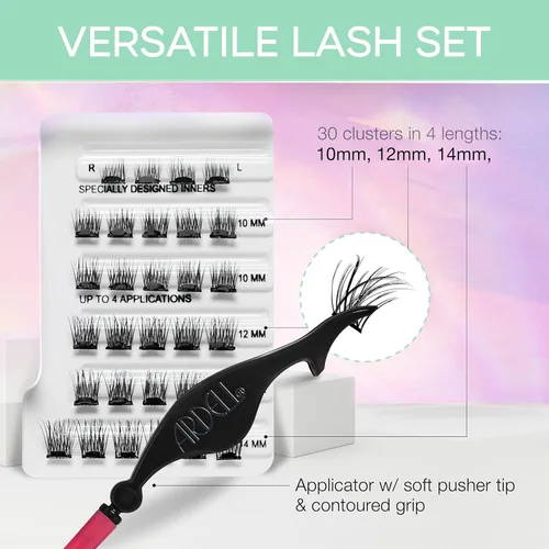 Miniatura 3 de Ardell Naked Press On Lashes - Extensiones de racimos de pestañas pre-pegadas, autoadhesivas, volumen suave, sin necesidad de pegamento