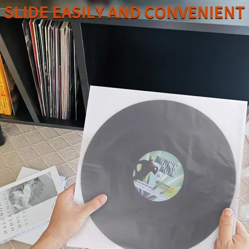 Miniatura 8 de Fundas interiores para discos de vinilo, 30 fundas interiores de vinilo LP antiestáticas de 12 pulgadas, fundas protectoras de vinilo de plástico