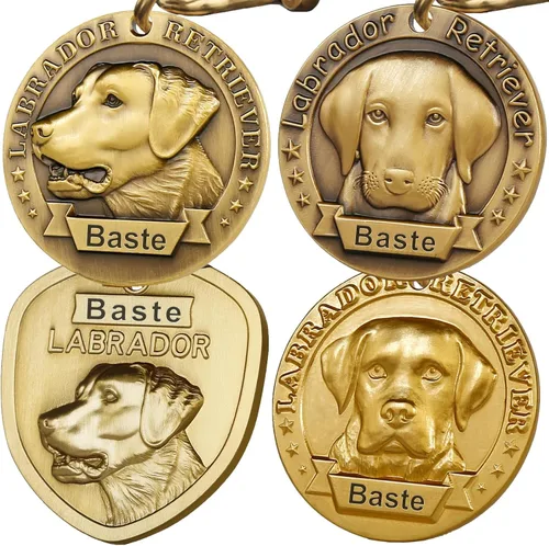 Miniatura 28 de Etiquetas para Perros Golden Retriever Personalizadas para Mascotas Etiqueta de Identificación de Nombre de Perro Grabada Personalizada de Cobre 023