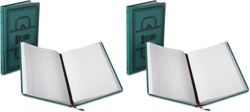 Miniatura 3 de Boorum & Pease Libros de cuentas de la serie 66, renglones de registro, 300 páginas, 12-1/8 pulgadas x 7-5/8 pulgadas, azul (66-300-R)